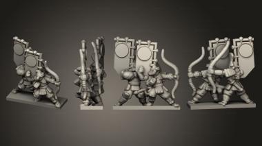 Military figurines Archers Stand 2 3d model
