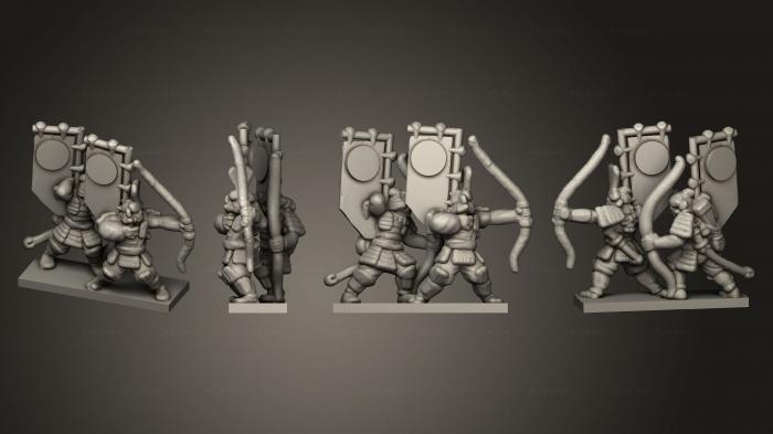 Military figurines (Archers Stand 3, STKW_2695) 3D models for cnc