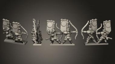 Military figurines Archers Stand 4 3d model
