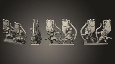 Military figurines Archers Stand 6 3d model