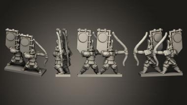 Military figurines Archers Stand 7 3d model