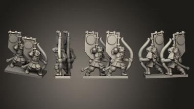 Military figurines Archers Stand 8 3d model