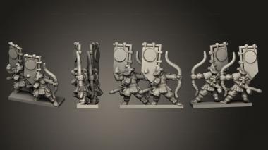Military figurines Archers Stand 9 3d model