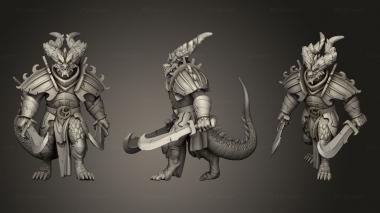 Military figurines Vile Dragonborn Ragon Ta Ran 3d model