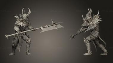 Military figurines Blood Knight Halberd Bef 3d model