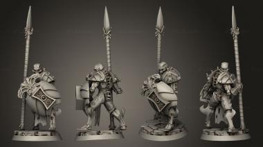 Military figurines bone soldiers boarriors 3d model