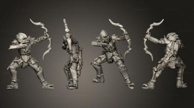 Military figurines Goblins arquero 3d model