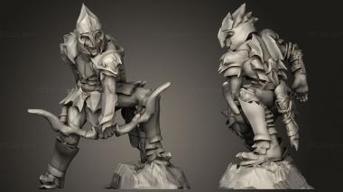 Military figurines Goblins arquero 3d model