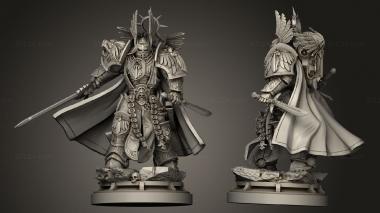 Military figurines lion knight back 3d model