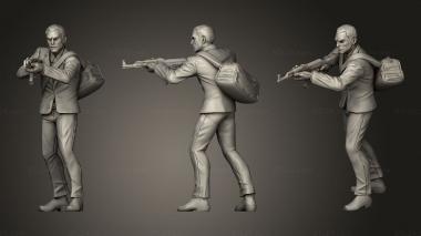 Military figurines bankrobber 3d model