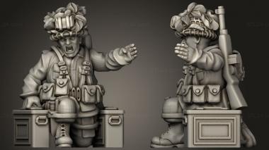 Military figurines Breed My Ei AIRBORNE MG Teams ASSISTANT 3d model