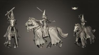 Military figurines Breton Damsel horse 3d model