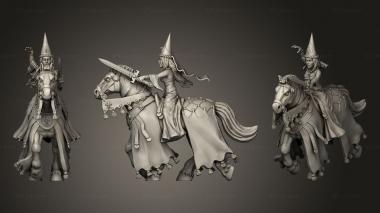 Military figurines Breton Damsel horse 3d model