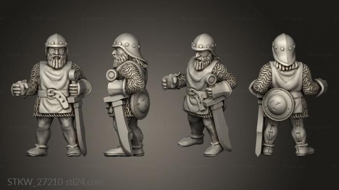 Military figurines (Artillery Crew Dwarfs Loader, STKW_27210) 3D models for cnc