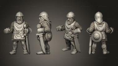Military figurines Artillery Crew Dwarfs Loader 3d model