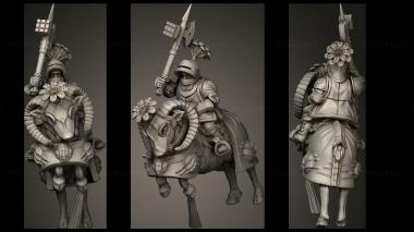 Military figurines Cavalry Commander Mounted 3d model