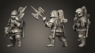 Military figurines Infantry Heavy Dwarf 3d model