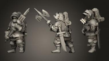 Military figurines Infantry Heavy Dwarf inf 3d model
