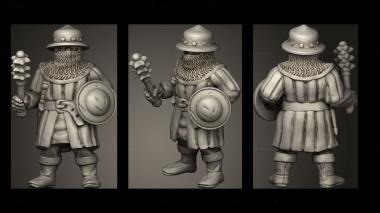 Military figurines Infantry Light Dwarf bare 3d model