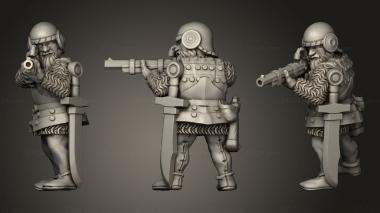 Military figurines Ranged Arquebusier 3d model