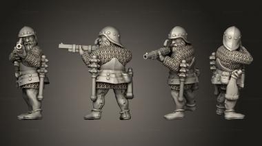 Military figurines Ranged Arquebusier 3d model