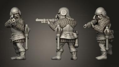 Military figurines Ranged Arquebusier 3d model