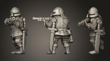 Military figurines Ranged Arquebusier 3d model