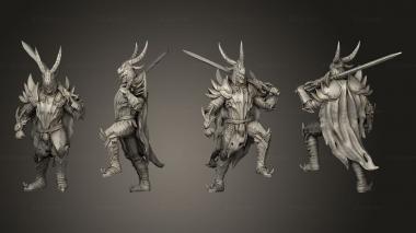 Military figurines Armored Dragon No Head In Hand 3d model