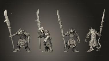 Military figurines Armored Rats Boss 01 3d model