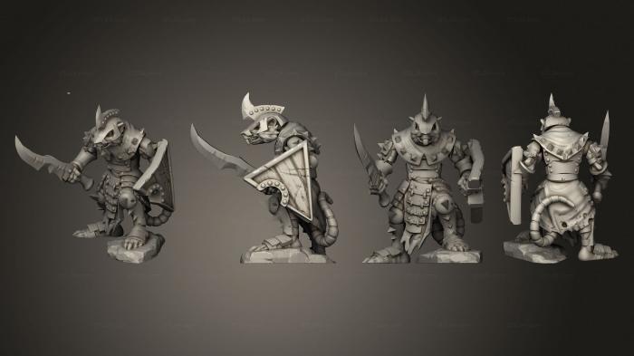 Military figurines (Armored Rats Boss 05, STKW_2747) 3D models for cnc
