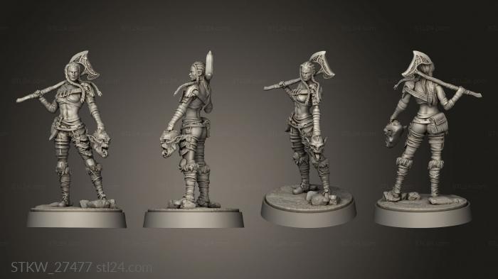 Military figurines (Brynna Taker Bease Height, STKW_27477) 3D models for cnc