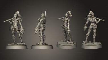 Military figurines Brynna Taker Bease Height 3d model
