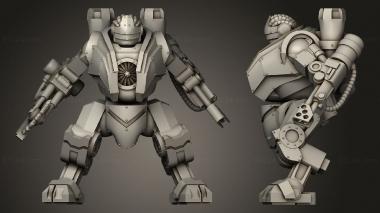 Military figurines Walker Flamer 3d model