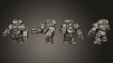 Military figurines Armored 01 3d model