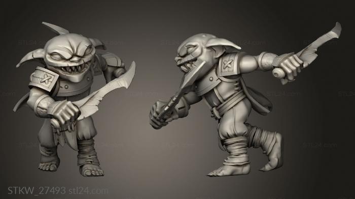 Military figurines (Goblins goblin ranger, STKW_27493) 3D models for cnc