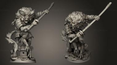 Military figurines Oni Samurai japanese kodama 3d model