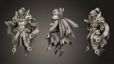 Military figurines Vampires warlock 3d model