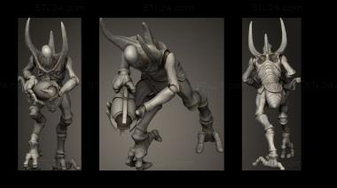 Military figurines Bug Warrior Infantry 3d model