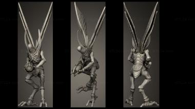 Military figurines Bug Warrior Infantry Kit 3d model