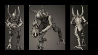 Military figurines Bug Warrior Infantry Kit 3d model