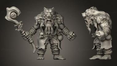Military figurines bugbear druid 3d model