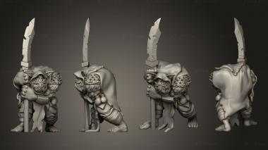 Military figurines bugbear warlock 3d model