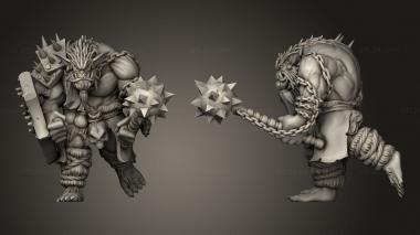 Military figurines bugbear warrior 3d model