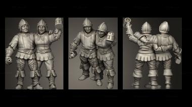 Military figurines BUILT WOMEN GUARDS DRUNK 3d model