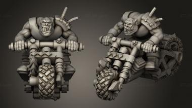 Military figurines bulk bikes bikers biker 3d model