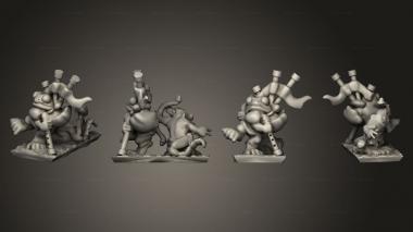 Military figurines Army Bow Musician Strip 3d model