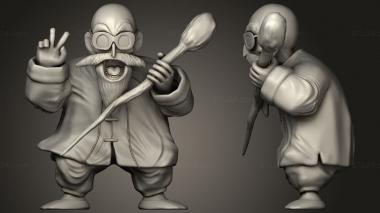 Military figurines Bulma master roshi rochi 3d model