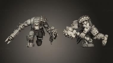 Military figurines orks size Running Boy 3d model