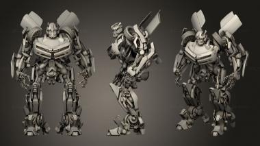 Military figurines bumblebee 3d model