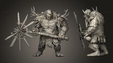 Military figurines Cyclops Sword Axe 3d model